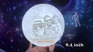 Customized Moon Lamp with Picture {Big size 9.4 inch}