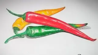 CHILI DRAWING WITH COLOR PENCILS || SPICE UP YOUR ART || BLAZING REALISM || UNLEASH THE HEAT ||