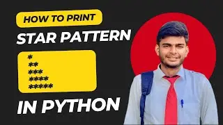 Star Pattern in Python Using For Loop | CodeWithAngel
