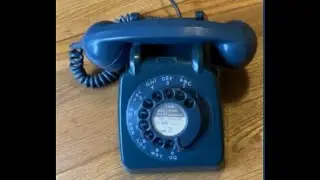 British Post Office 706L Concord Blue Rotary Dial Desk Telephone