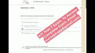 ATI TEAS 7 EXAM, Complete with Reading, Science, Mathematics and English