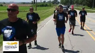 Torch Run for the Special Olympics by the New Lenox Police Department
