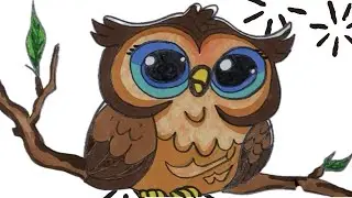 How to Draw a Cute Owl | Easy & Adorable Cartoon Animal Drawing Tutorial for Kids and Beginners 🦉💖