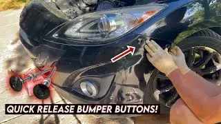 diy bumper quick release buttons!(mazdaspeed3)