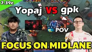 gpk Jakiro VS Yopaj Shadow Fiend | Focus on Midlane | 7.39e