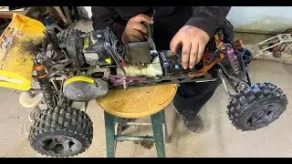 Hpi Baja 5B build complete run test with Antique King Motor Shelf Queen