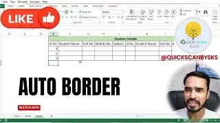 Auto formatting In Excel | How apply automatic border in excel with conditional formatting
