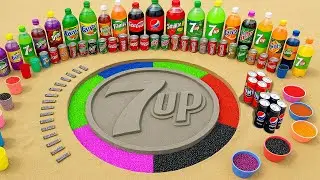 Experimental Power: How to Make Rainbow 7UP with Cement & Orbeez, Fanta, Soda & Coca-Cola vs Mentos