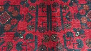 Red and Navy Khal Mohammadi Afghan Area Rug 4'2X6'6 - 142435