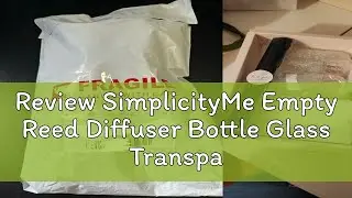 Review SimplicityMe Empty Reed Diffuser Bottle Glass Transparent DIY Reusable Home Deco Fragrance G