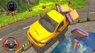 Driver Transporting Goods to Destination । Offroad Pickup Truck Cargo Duty । Android Gameplay