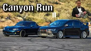 Evo X Canyon Run With Miata