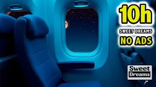 Relaxing Airplane Ambient Sound to Sleep, Study or Relaxation | White Noise No Ads