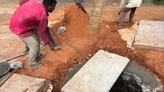 Stone work Septic Tank #asmr #construction @premierconstruction-architect 