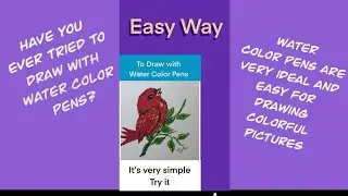 Drawing with Water color pens