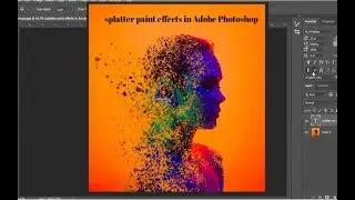 Splatter paint effects Photoshop | urdu/hindi | Brush Effect Tutorial