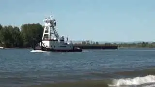 The Tug Invader Rolls By Kelley Point Park: 4-13-14