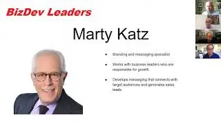 BizDev Leaders Raphi Salem Marty Katz Messaging Branding Zoom Workshop June 25, 2020