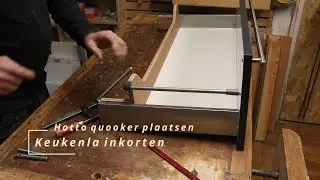 Hotto quooker plaatsen en keukenla inkorten