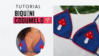 tutorial biquíni cogumelo em crochê 🍄