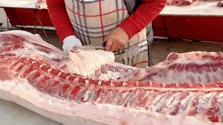 Cutting a 540-kilogram fat pig | The best piece of meat #pig#Farmhousecookedpork#asmr