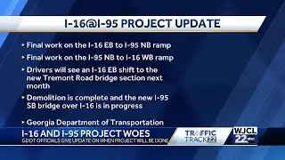 I-16 and I-95 construction project timeline shifts back