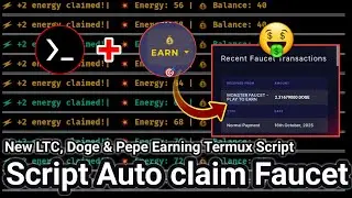 Nuyul LTC-Doge & Pepe Faucet Script Earning Auto Via Termux 2025 - Auto Claim Faucet Bypass Captcha💯