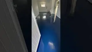 Custom Floor Design In Cobalt Blue