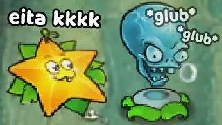 Plantas levemente estranhas no mapa submerso do mod de pvz 🤔😥