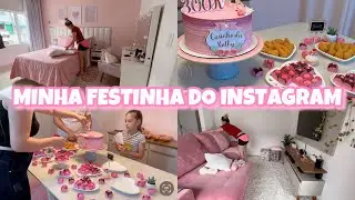 ORGANIZEI UMA FESTINHA DE 300K DO INSTAGRAM I ENCOMENDEI BOLO E DOCINHOS I FICOU LINDO  Ketlyn Paiva