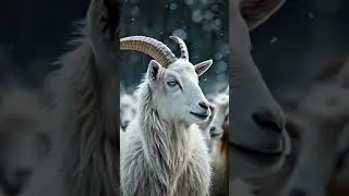 Survival in the Frozen Wilderness: A Mountain Goat&rsquo;s Journey #goatlovers #mountaingoat #wildlife