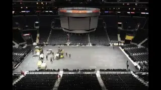 STAPLES Center LA Clippers to LA Lakers Court Time lapse - January 31, 2016