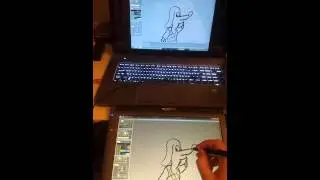 LE1700 as pseudo-cintiq, Vertical