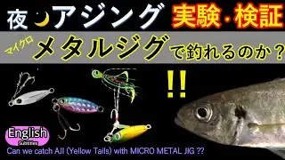 ナイト【アジング】マイクロメタルジグで成立するのか？検証　釣り方　アクション　ヒットパターン　ナノアジメタル　ジャックアイヒラリン　魚子メタル
