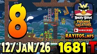 Angry Birds Friends Level 8 Tournament 1681 Highscore  POWER-UP walkthrough