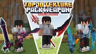 TOP 10 texture pack weapon & tools terkeren | MCPE 1.20-1.21