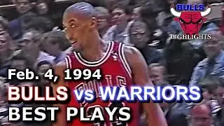 February 04 1994 Bulls vs Warriors highlights