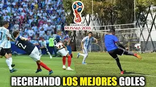 IMITANDO LOS MEJORES GOLES del MUNDIAL 2018 por $10,000 🥅⚽️💰 (VERSI&Oacute;N 2)
