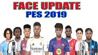 PES 2019:FACE PACK UPDATE V6#proevolutionsoccer2019 #pcgames #efootball #realface #newfacepack
