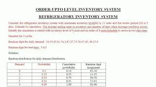 Order Up to Level Inventory system| Refrigeratory inventory system