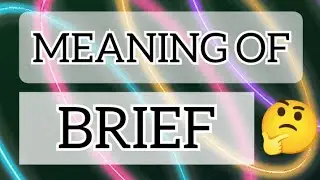 What Is The Meaning Of Brief ? Meaning Of Brief || What is brief In Hindi
