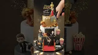 This Hollywood Themed Birthday Cake is a Full Action Movie 🎬✨  Fondant Cake Art 2025