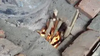 rocket mass heater build and burn