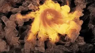 Intense Fire Vortex And Smoke Effect Dramatic Background Animation 4K