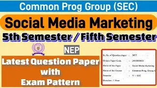 Social media marketing Common Prog Group (SEC) 5th Semester question paper du sol @sol_notes #5thsem