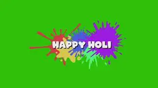 Happy Holi template video || gulal green screen video //  holi effects || holi color effect status