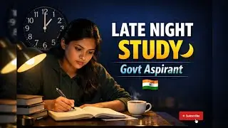 Late Night Study With Me 🌙 | Govt Aspirant Night Routine | 🔴