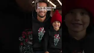 Santa and the boys 🎅 Daddy and me matching Christmas shirts. #christmas #familyshirts