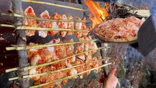 Chicken wings on the banks of the river of smoke and fire🪵🍁🍗