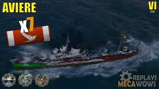 Aviere 7 Kills & 76k Damage | World of Warships Gameplay